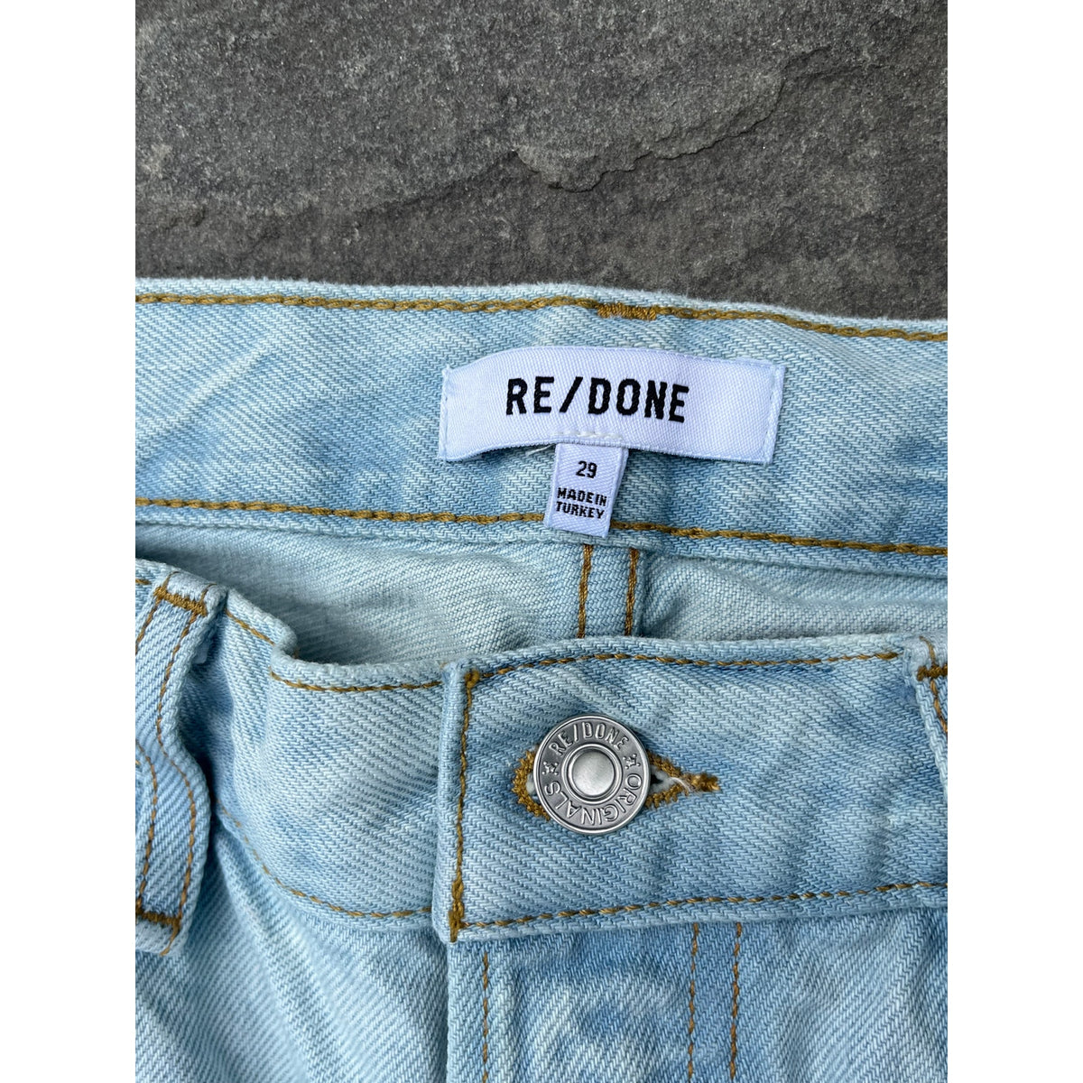 RE/DONE Loose Crop Jeans Size 29 Ranch Water Light Wash Organic Cotton