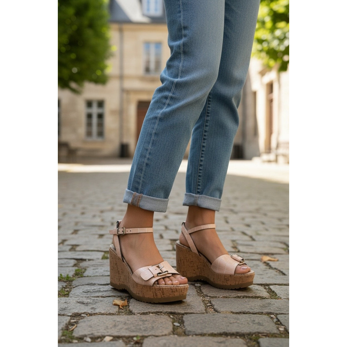 Stella Mccartney Cork Heel Sandals Size 7
