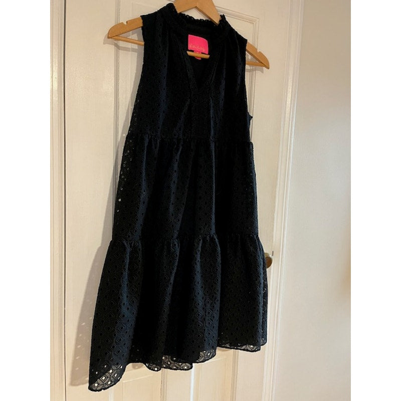 Lilly Pulitzer Novella Black Eyelet dress - X-Small