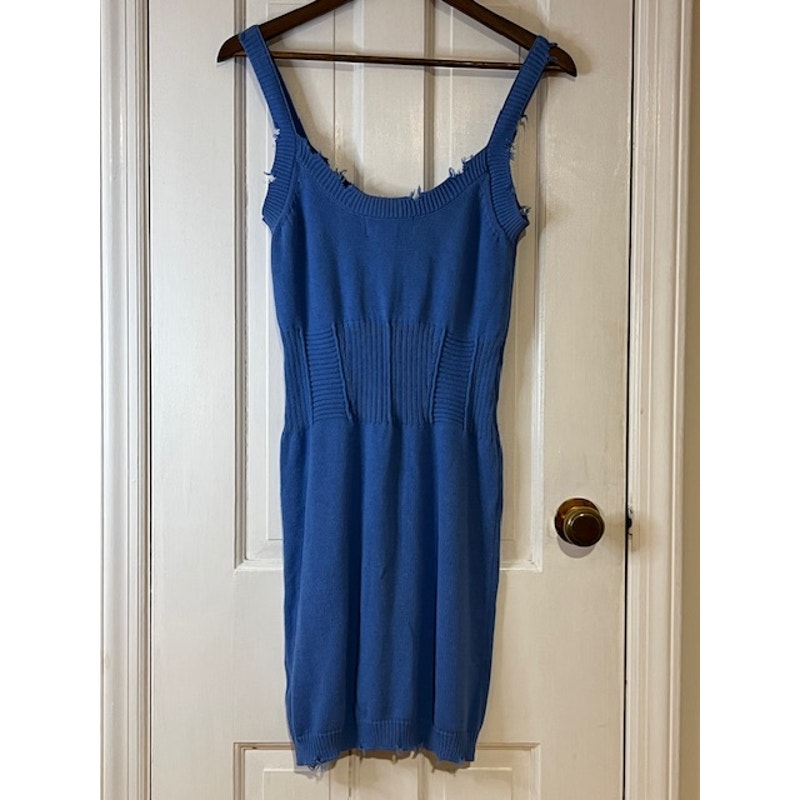 NWT Ser.O.Ya Isla Knit Dress - Marina, Peacock Blue - Size Medium