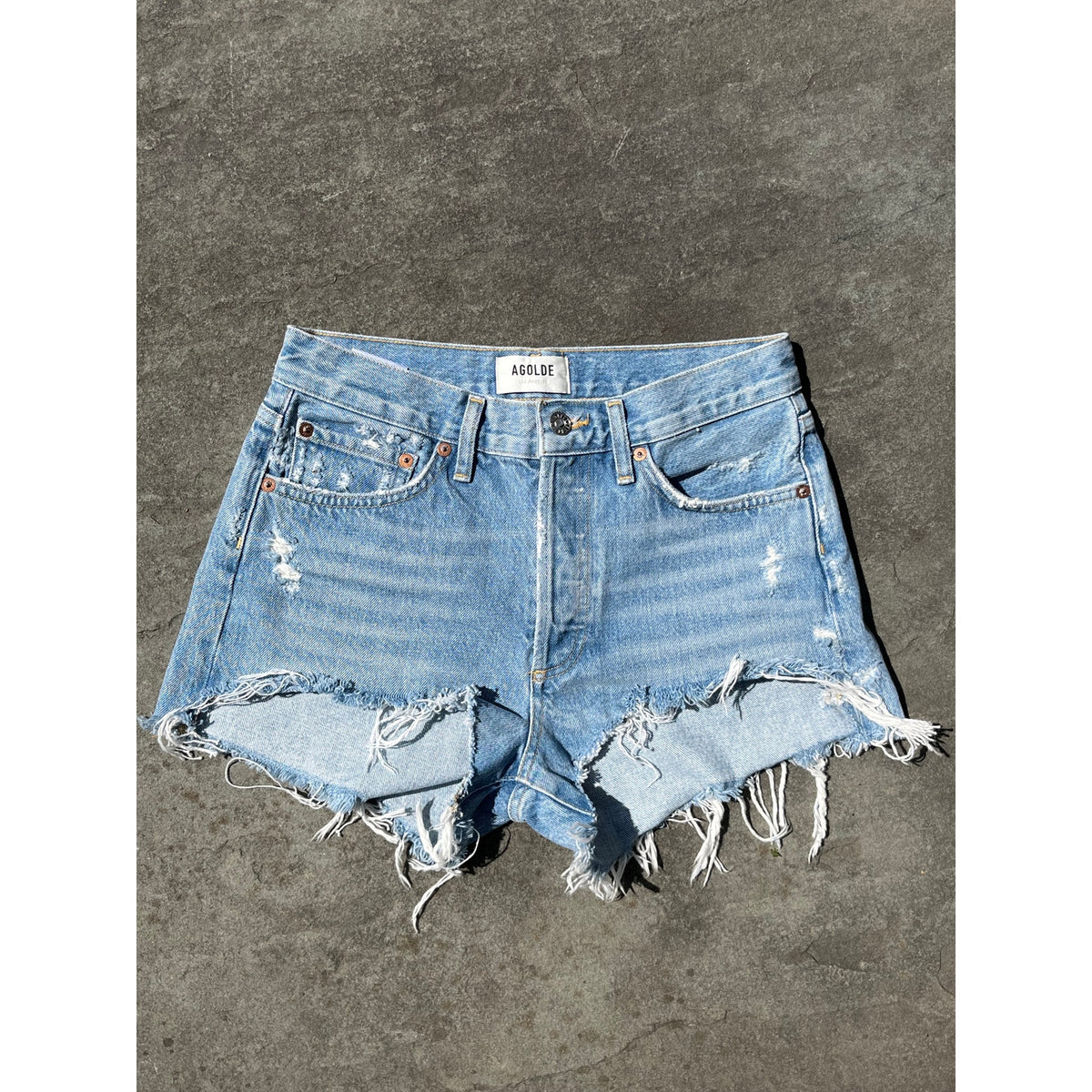 🌊 Agolde Parker Vintage Cut-Off Denim Shorts 24 🌊
