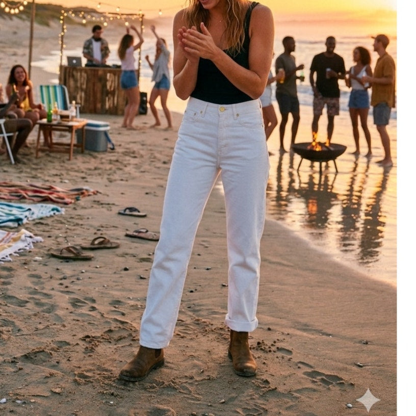 COS White Wide Leg Jeans | High Rise | Size 26 | EUC