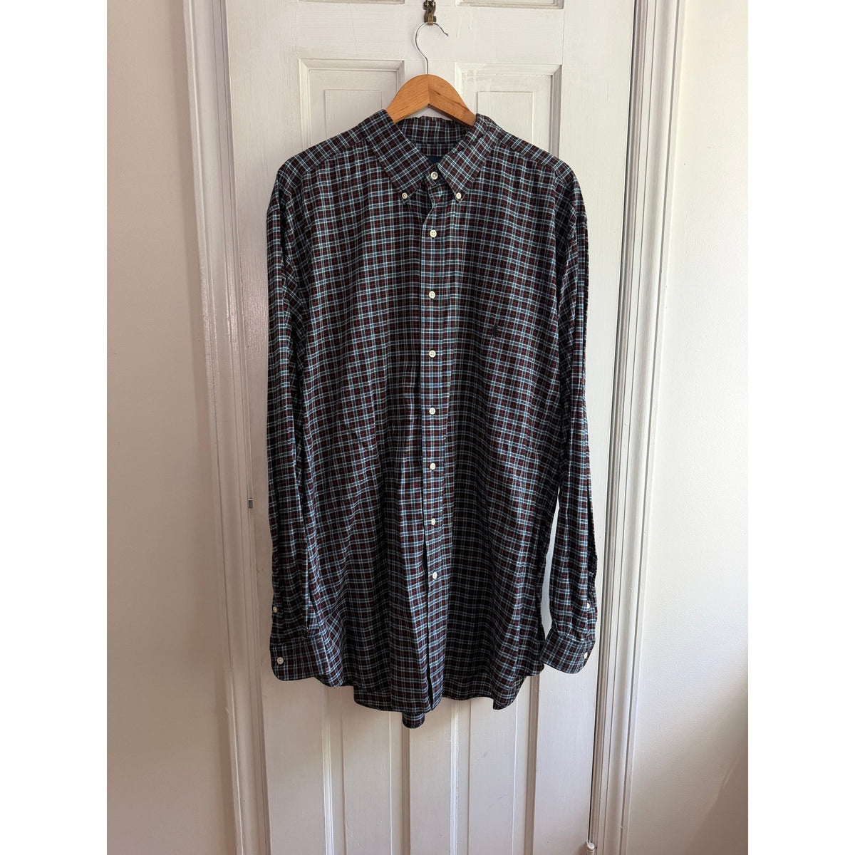 Ralph Lauren Red Plaid Button Down Shirt Long Sleeve 2XLT TalL