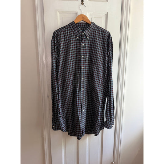 Ralph Lauren Red Plaid Button Down Shirt Long Sleeve 2XLT TalL
