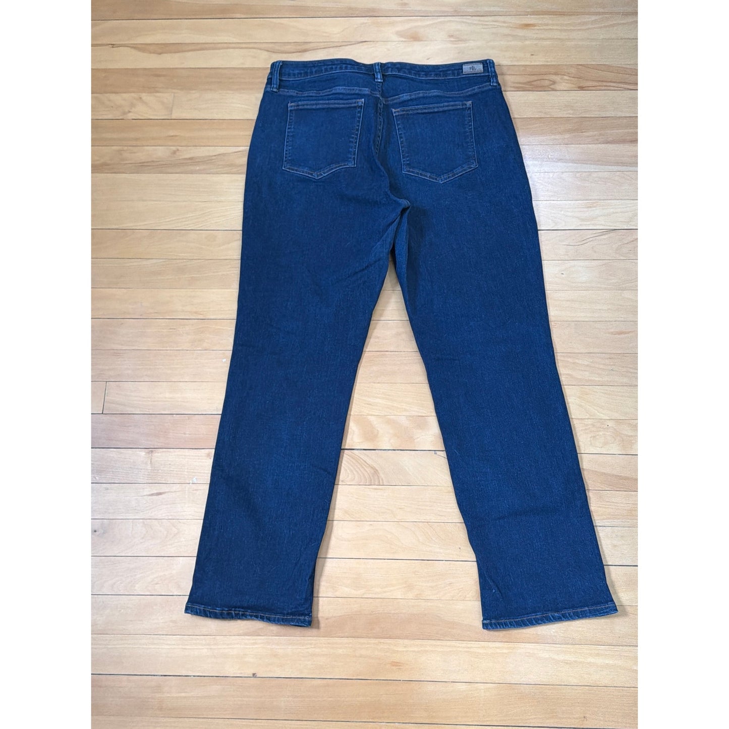 Polo Ralph Lauren Size 18 Premier Straight Curvy Dark Wash Mid Rise Jeans
