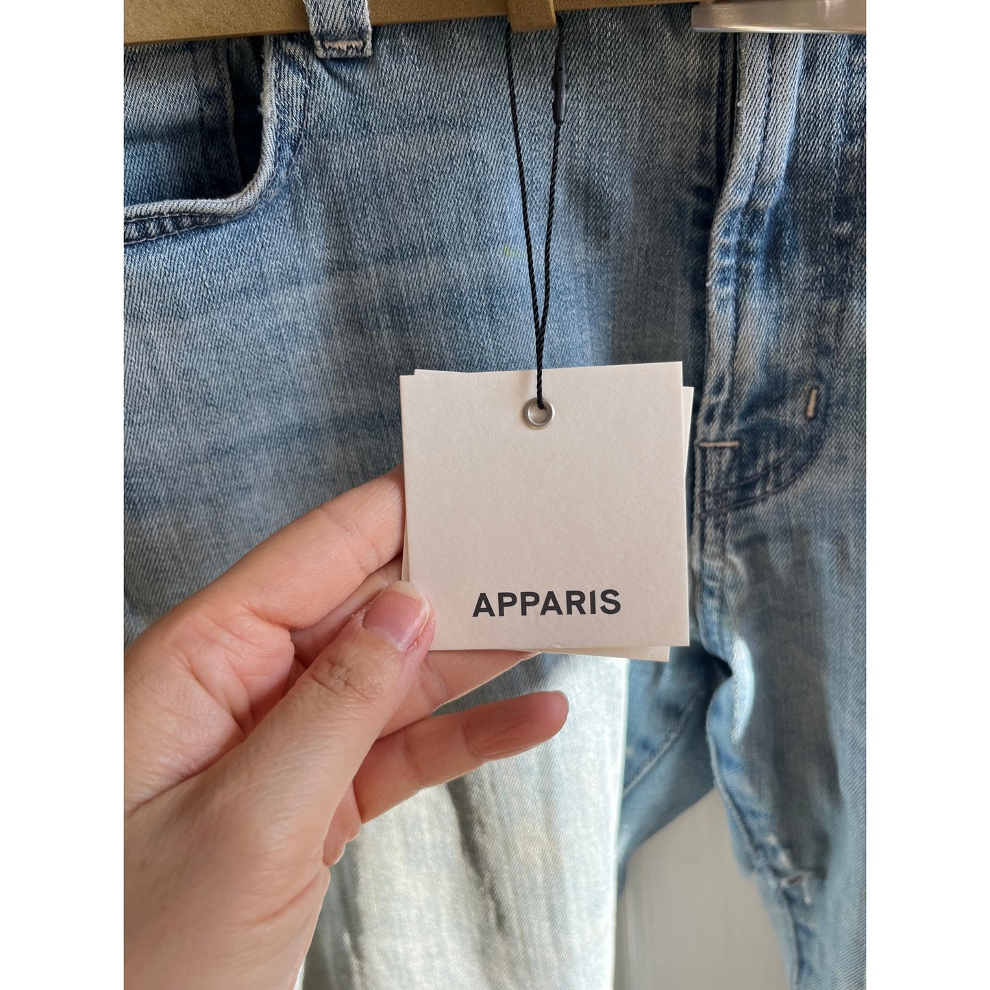 NWT APPARIS Blaze Wide Sans Leather Sepia Belt- Silver Buckle - Size M