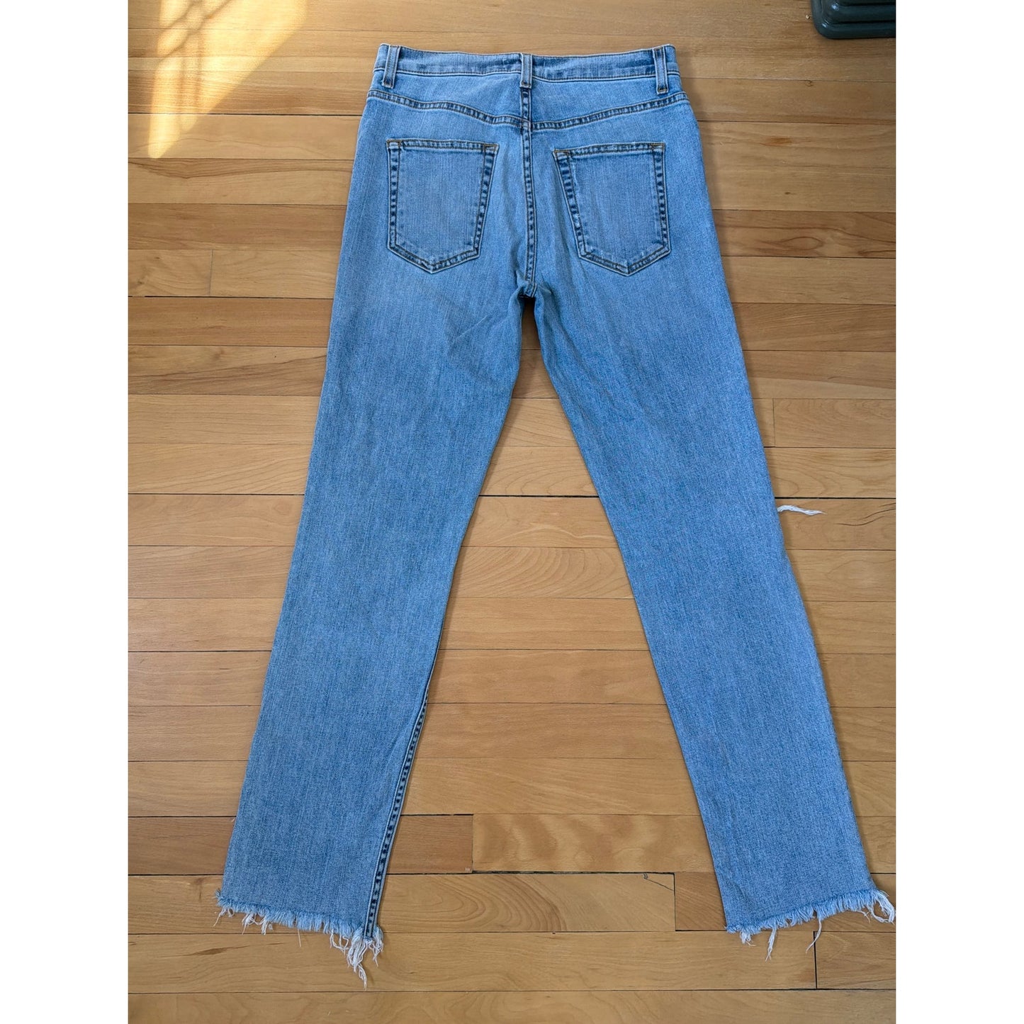 Ramy Brook Distressed Jeans Size 27 High Rise Slim Shark Bite Made in USA EUC