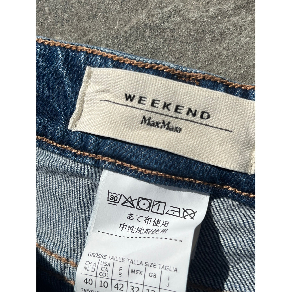 Weekend Max Mara Roncolo Cropped Flare Jeans 10 Painted Floral Ankle Denim 🌸