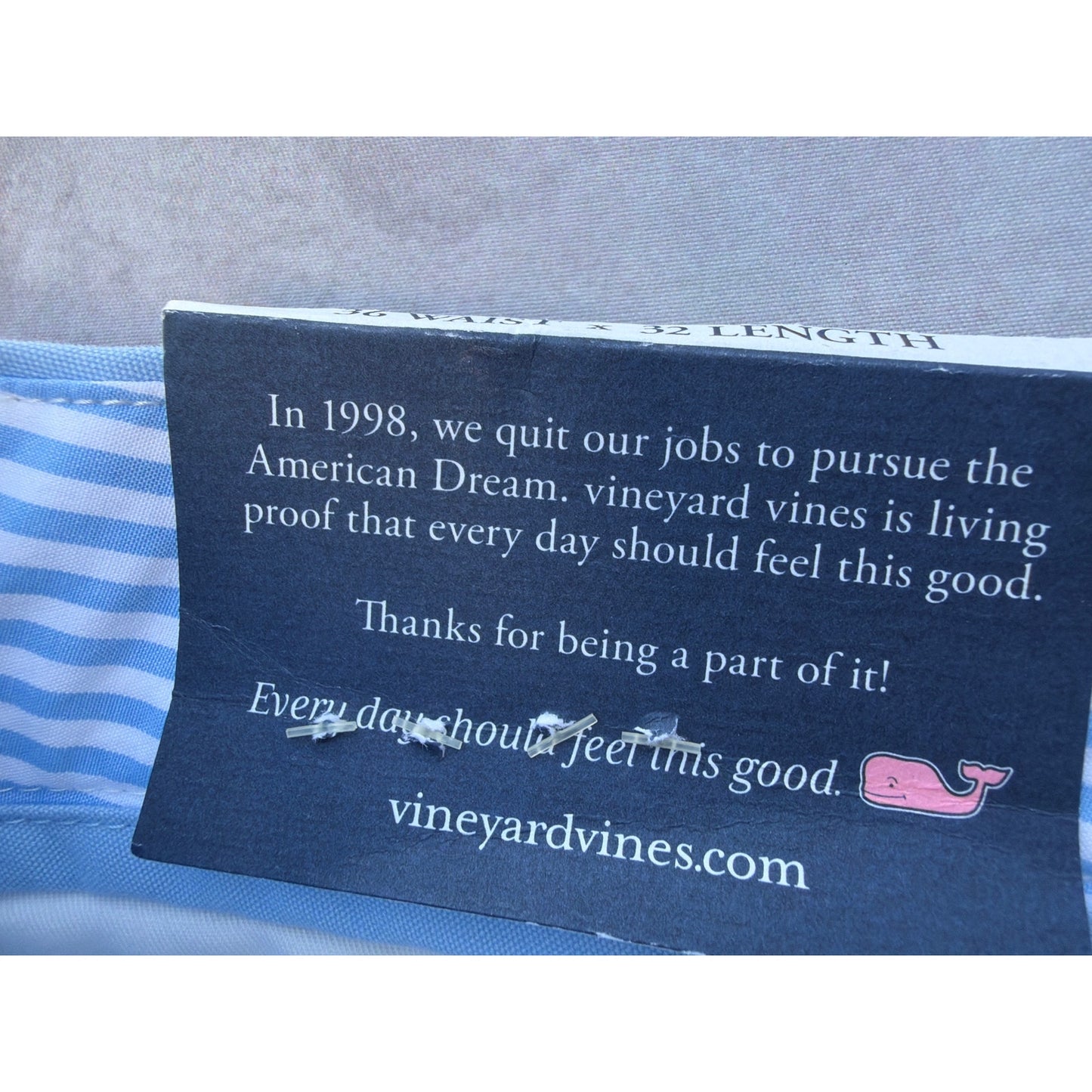 NWT Vineyard Vines Men’s 36x32 Club Pants Chino Trousers Baby Blue