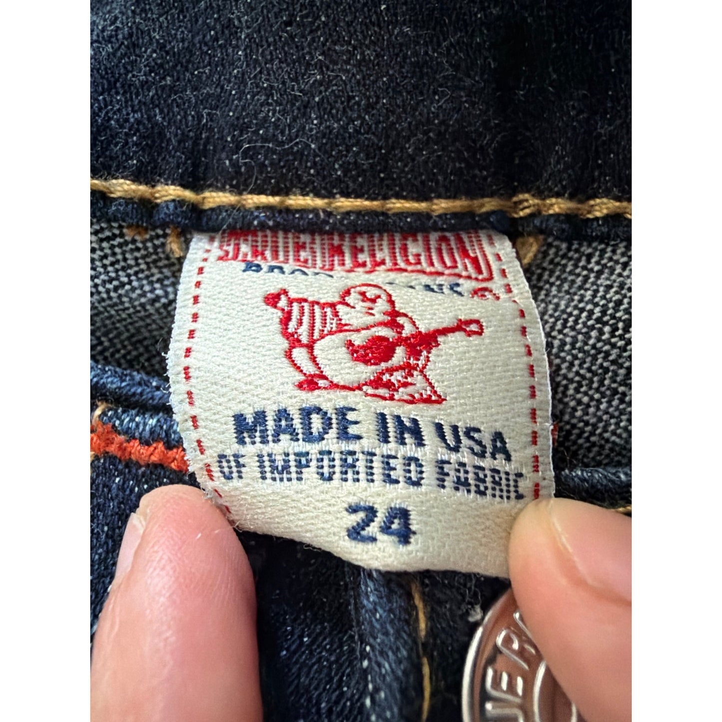 True Religion Size24 Dark Wash Ultra Low Rise Bootcut Jeans