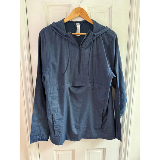 adidas Golf Mens Medium Navy Blue Heather Hoodie Pullover Sweatshirt Athletic M
