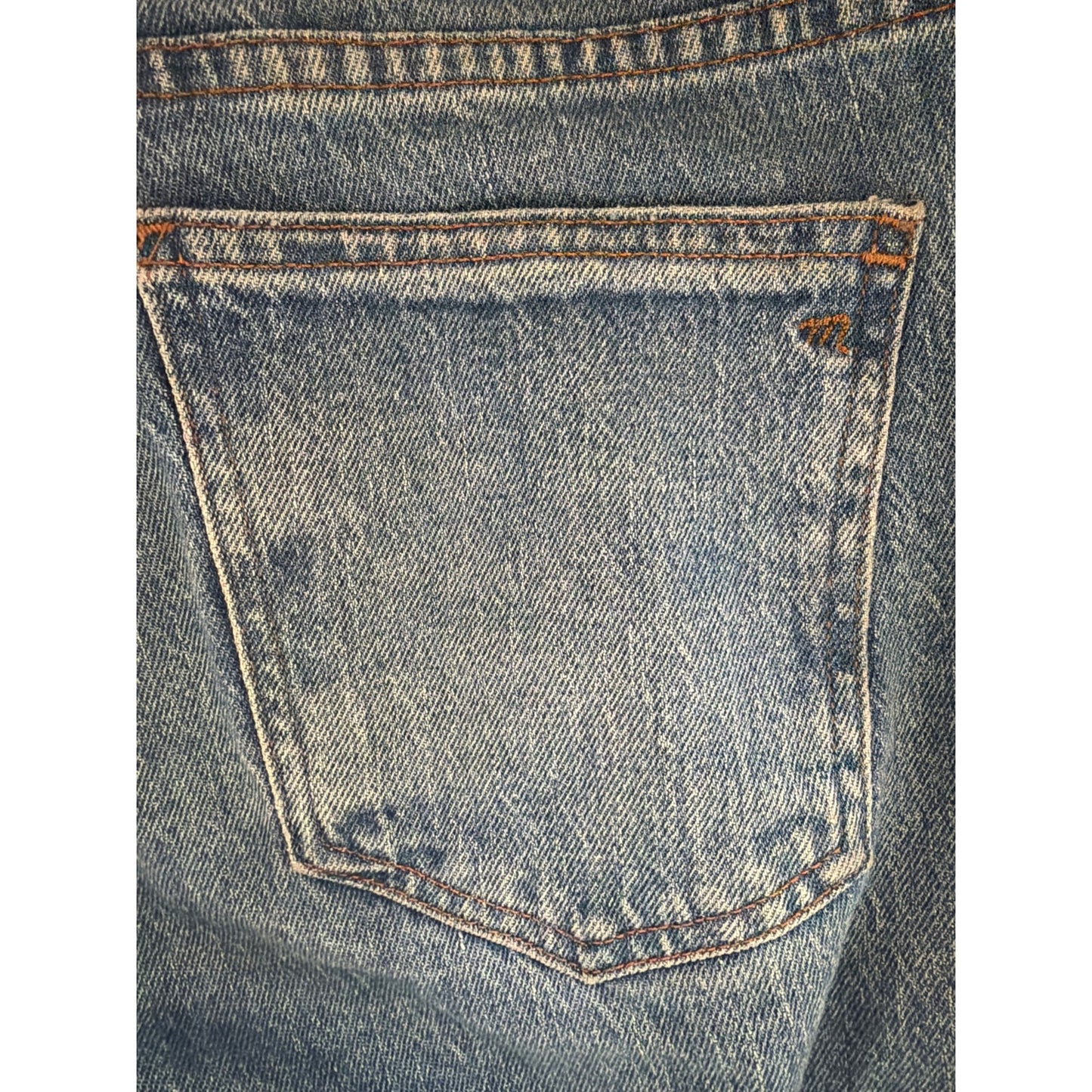 Madewell Size 25 Cali Denim Bootcut Distressed Hem High Rise Jean