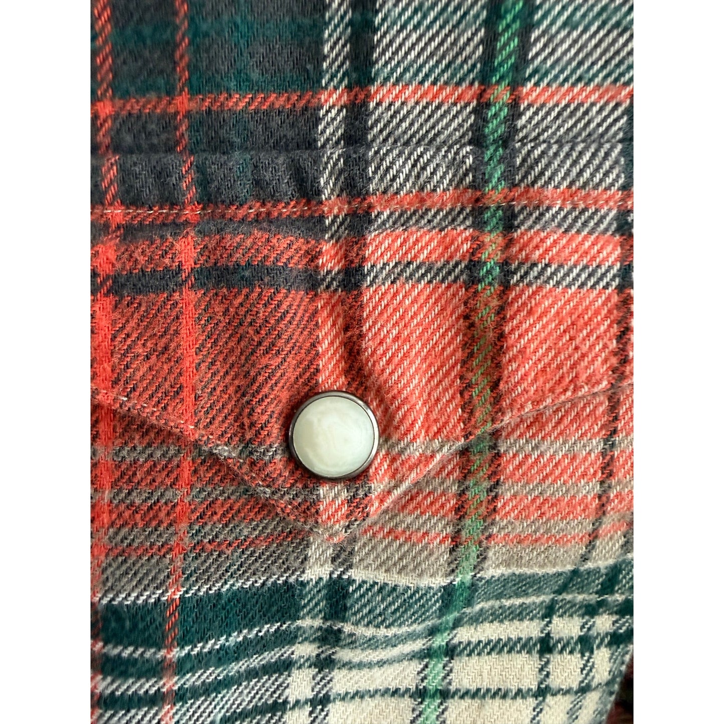 Vintage Polo Ralph Lauren Women's Western Plaid Shirt Distressed Hem EUC