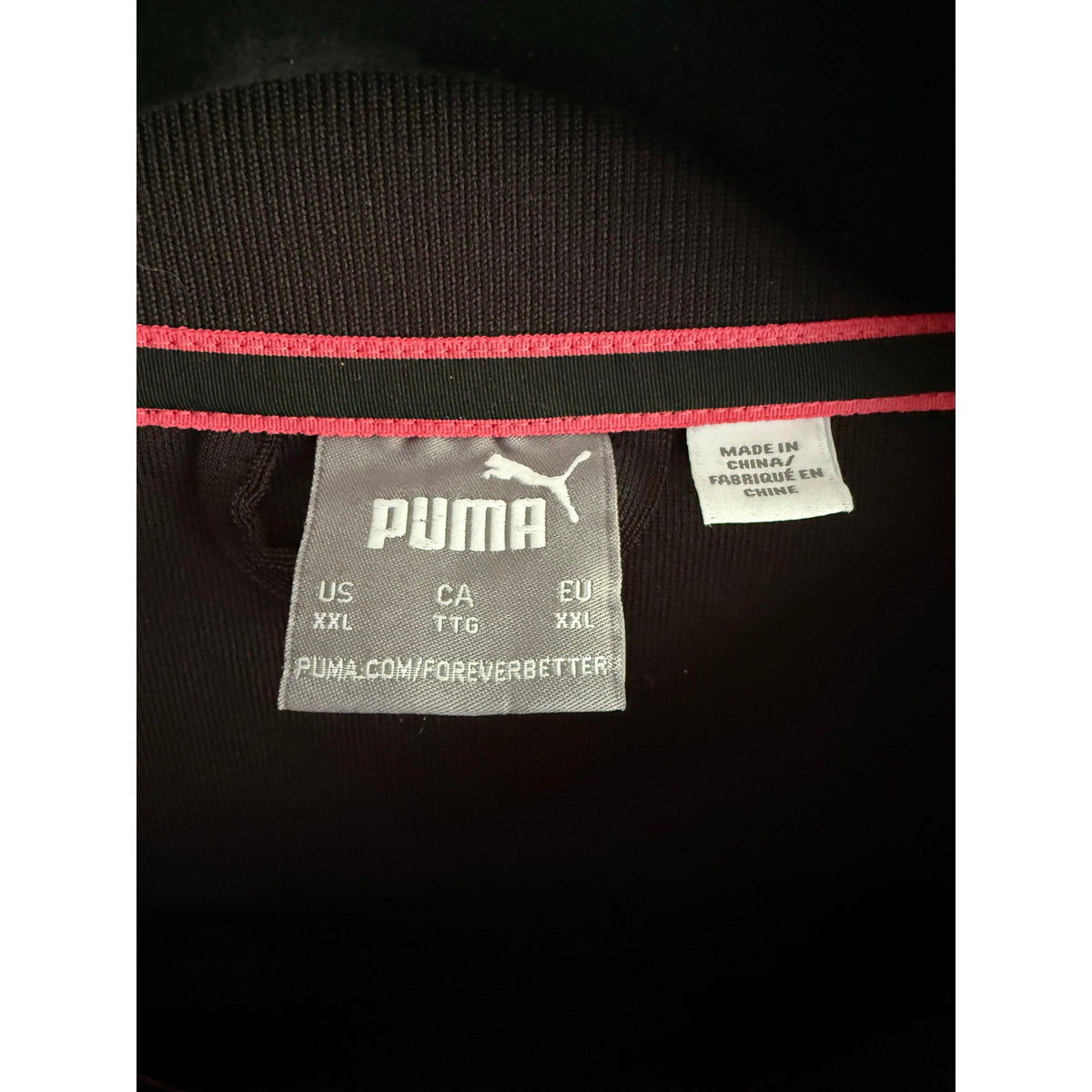 Puma Porsche Targa Racing Track Jacket Black Red Size XXL SDS