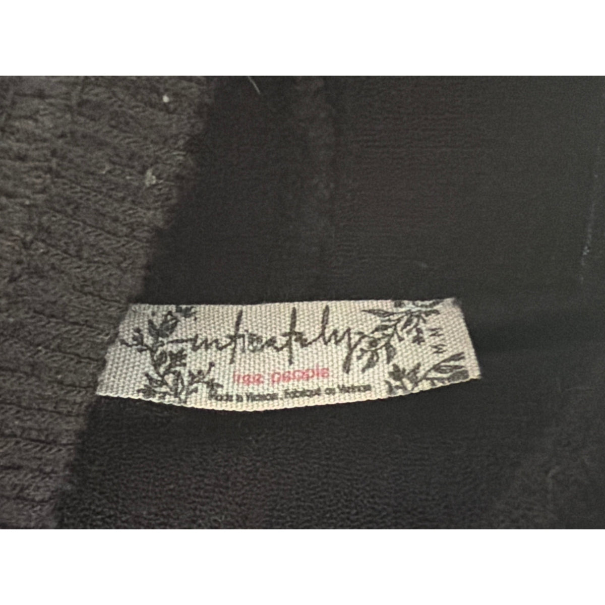 Free People Intimately Black Stretch Turtleneck Long Sleeve Top - Size M - EUC