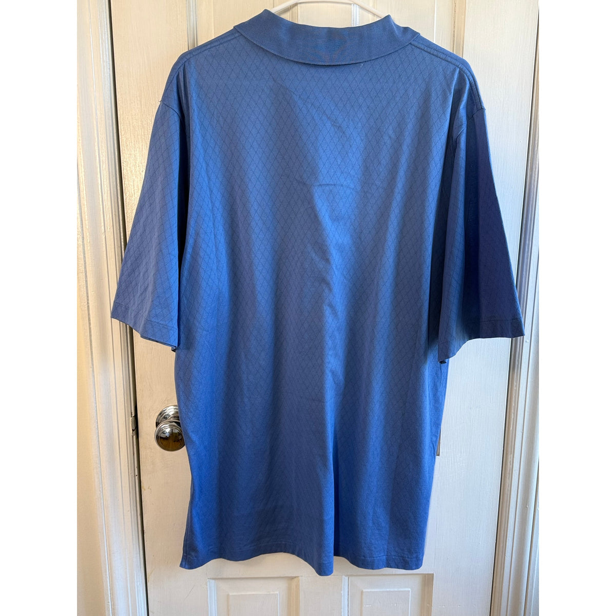 Polo Golf Ralph Lauren Blue Diamond Knit Polo Shirt Size Large