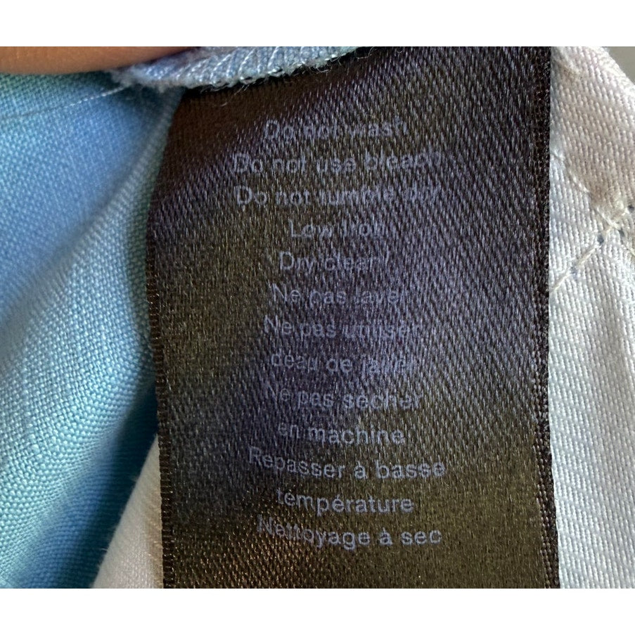 rag & bone Light Blue Linen Tapered Ankle Pants Size 2 EUC Designer