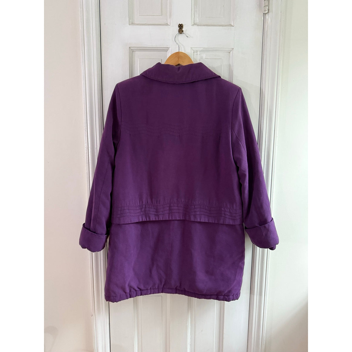 Vintage Neyelle Purple Parka Coat Womens Medium Thermolite Insulated Jacket Y2K