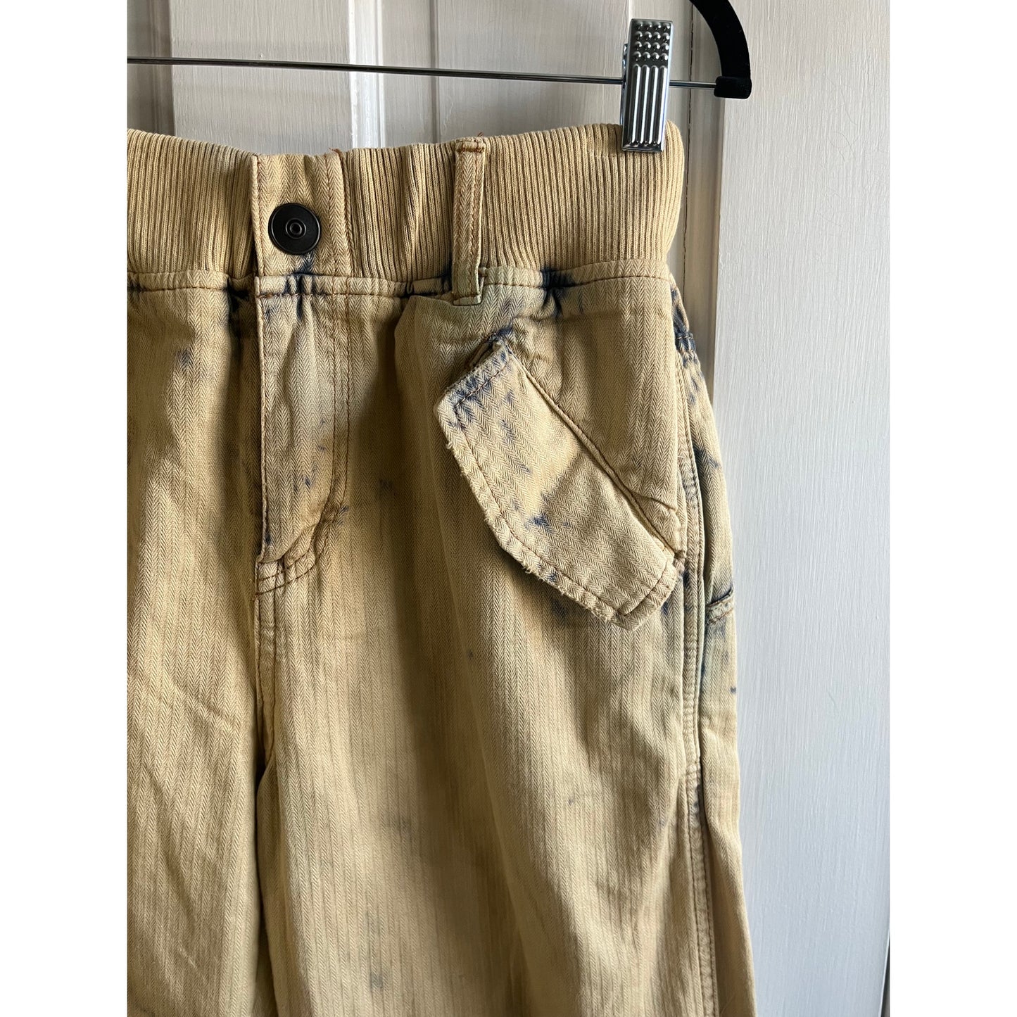 Free People Freddie Distressed Tie Dye Pants XS/P Tan Utility Cargo Sold Out
