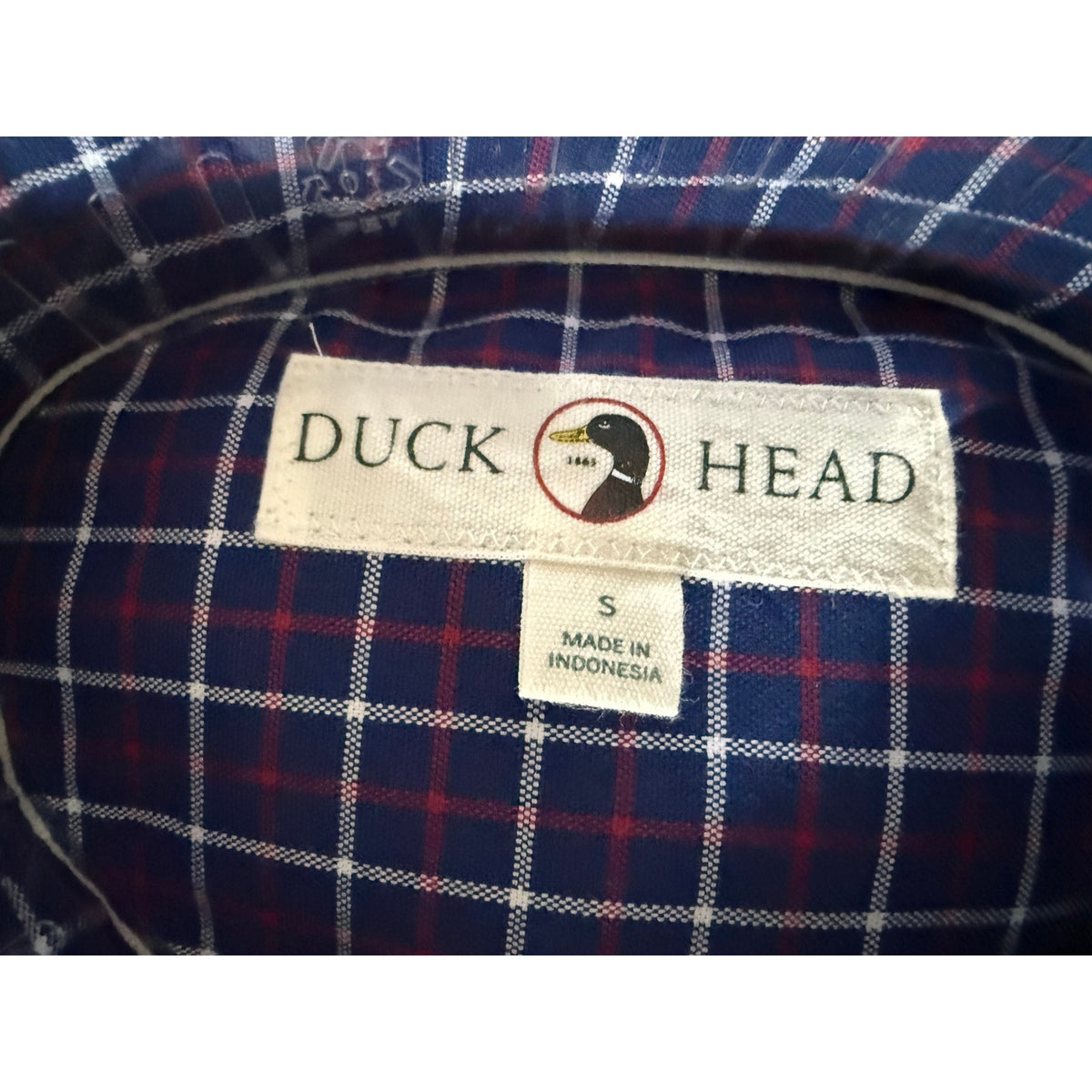 Duck Head Beacon Blue Plaid Flannel Shirt Men's Small NWT Long Sleeve