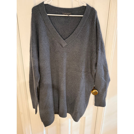 French Connection Women's Grey Sweater - Large Oversized