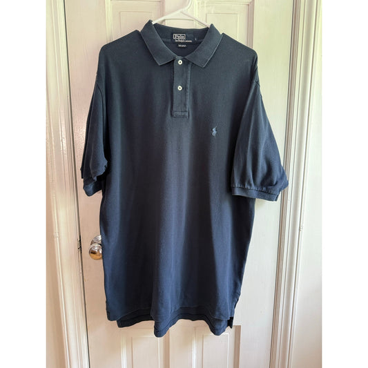 Polo Ralph Lauren Navy Polo Shirt Men's White Pony Large