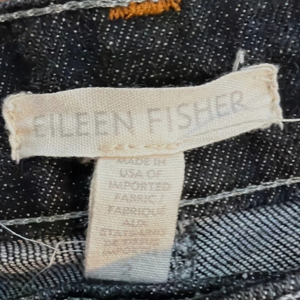 Eileen Fisher SIZE 2 Black Slim Fit Low Rise Jeans