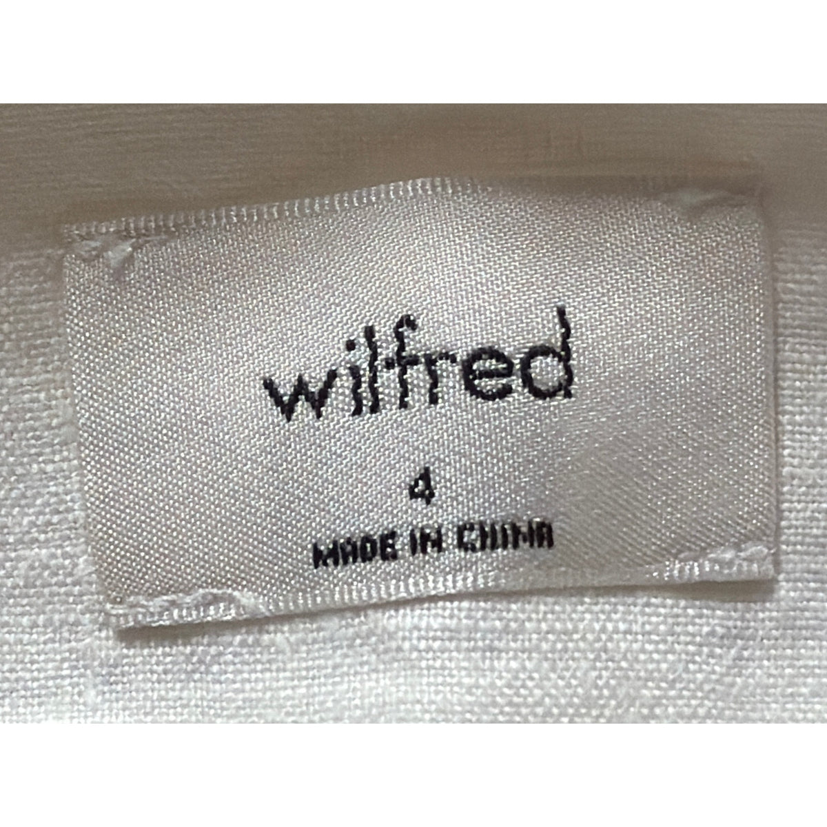 Wilfred Size 4 White Button-Front Mini Skirt EUC