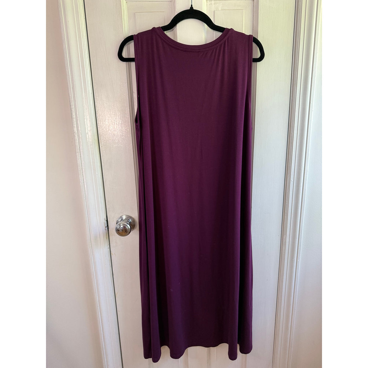 Eileen Fisher Purple Fine Jersey Sleeveless Tank Dress Petite Large PL EUC