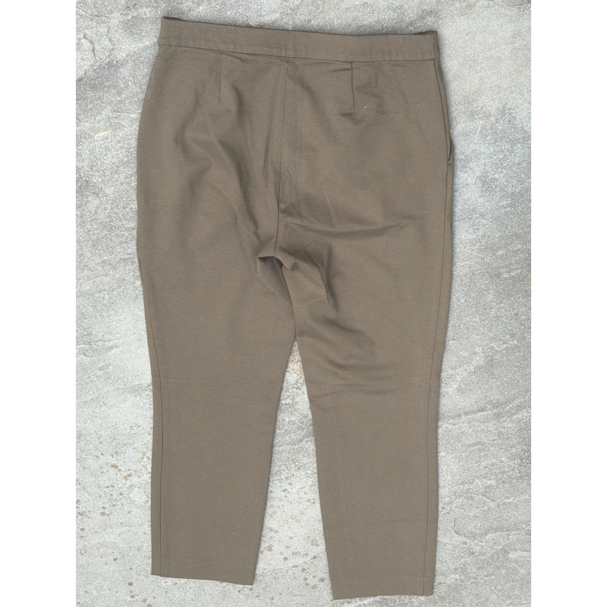 Theory Thaniel K2 Stretch Ankle Pants Womens 6 Taupe Brown Olive Crop Trousers 6