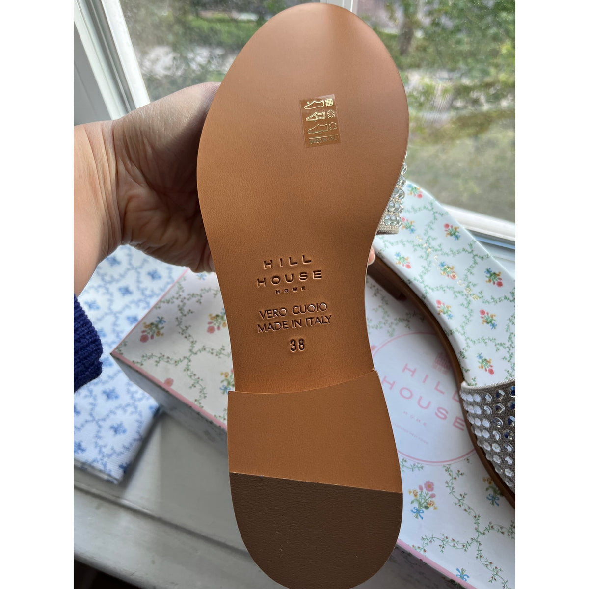 NWT Hill House Home Summer Slides Sz 8 - ✨ Crystal Embellished Resort Sandal ✨