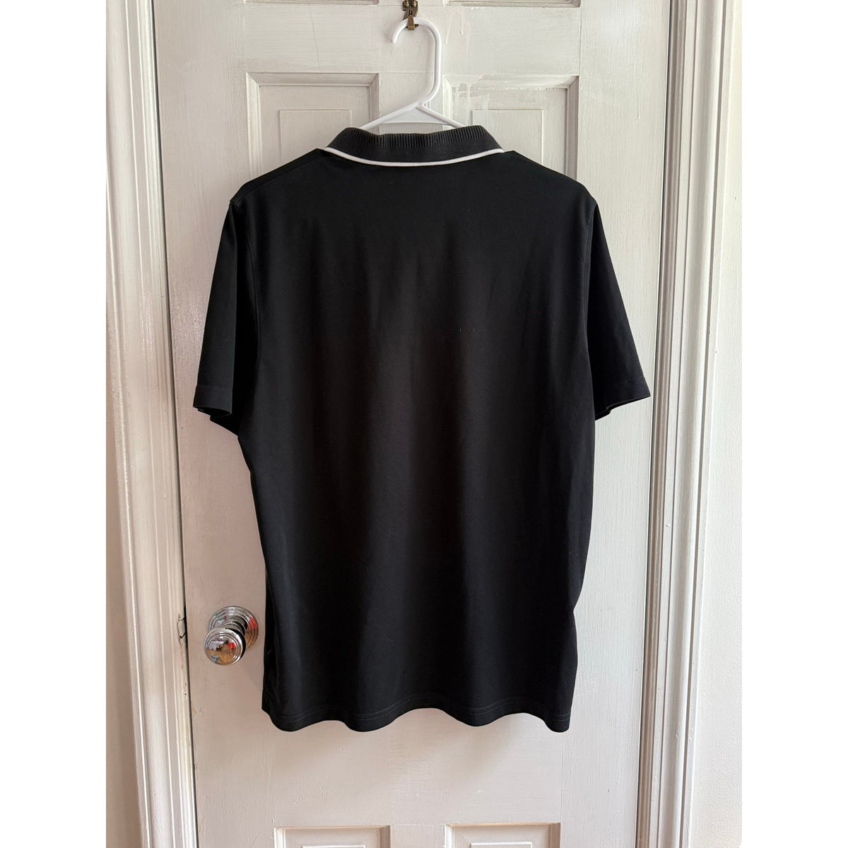 Ted Baker Black Knit Polo Shirt Men's Size 4(Medium) Short Sleeve EUC