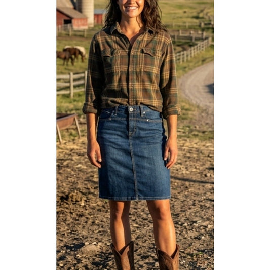 Bogner Jeans Premium Dark Wash Denim Skirt - Size 36 EU