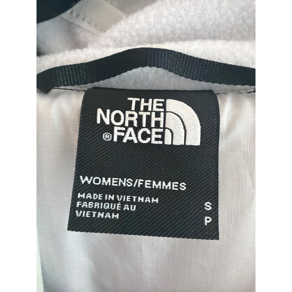 The North Face Women's Gray Quilted Hybrid Fleece Full-Zip Jacket, Size Small 