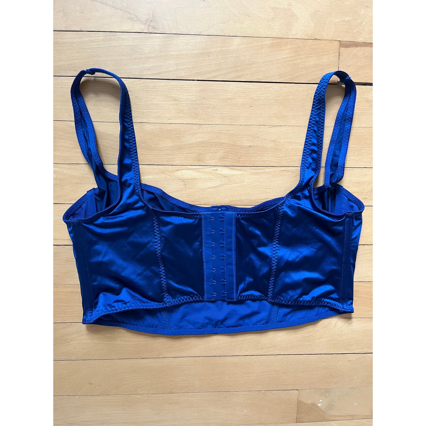 NWT SKIMS Blue Satin Stretch Corset Size 2X - Neptune Limited Edition