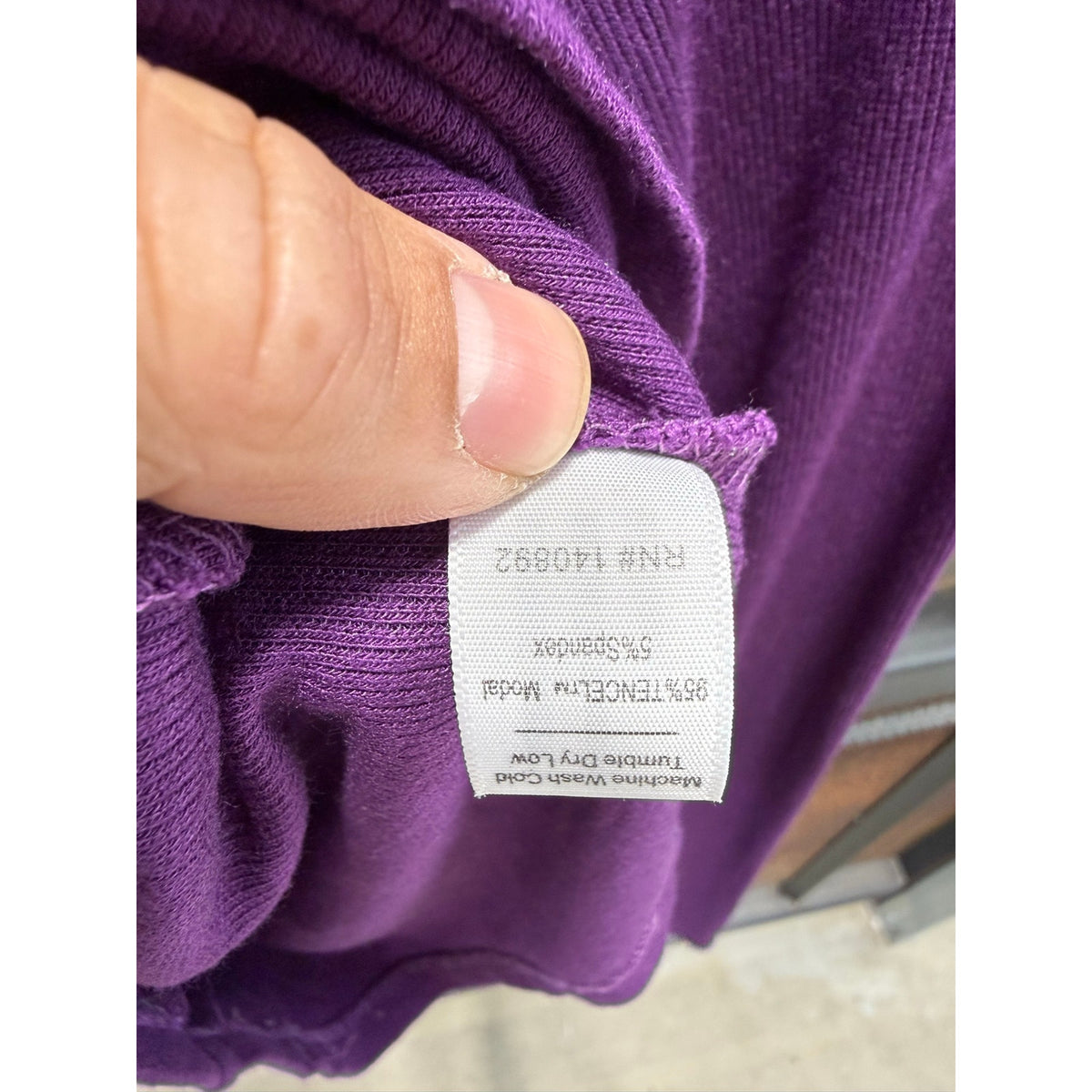 Marine Layer Turtleneck Top Womens XS Purple Ribbed Knit Long Sleeve Mock EUC XS