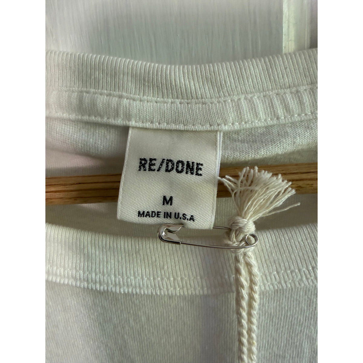 RE/DONE  Eyeball Graphic Classic Men's Tee Size Medium NWT Vintage White