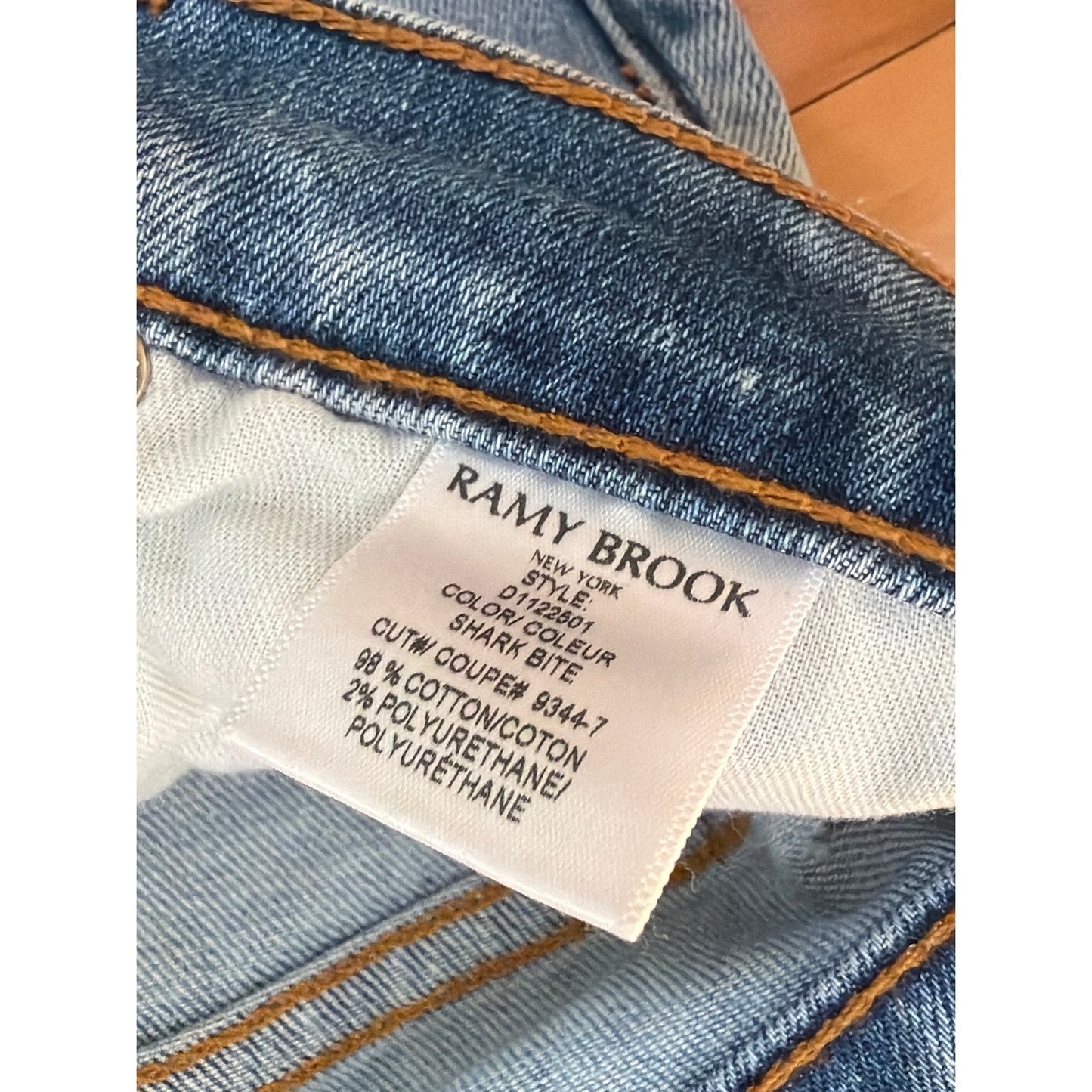 Ramy Brook Distressed Jeans Size 27 High Rise Slim Shark Bite Made in USA EUC