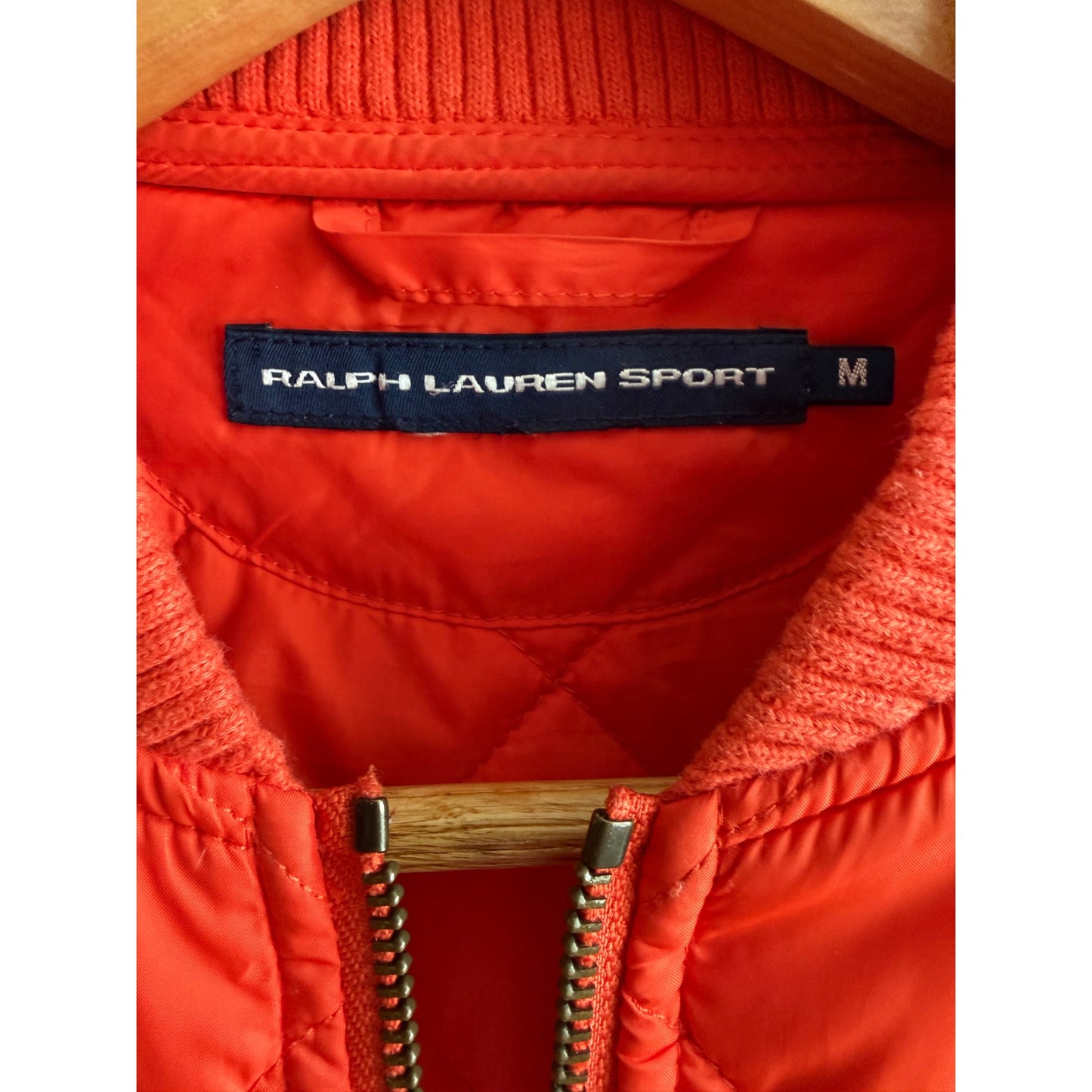 Vintage Ralph Lauren Sport Quilted Shooting Jacket - Orange - Women’s Medium