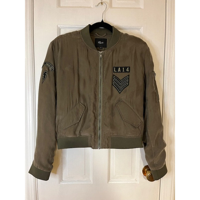 Rails Ace Military Bomber Patches Jacket - West Coast style- Sz XS