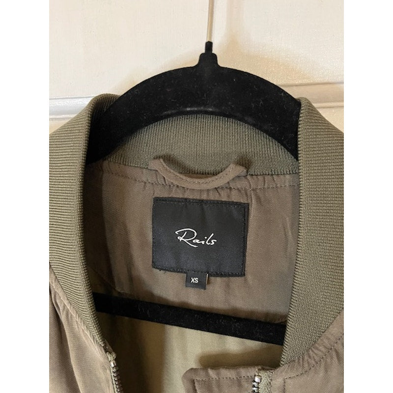 Rails Ace Military Bomber Patches Jacket - West Coast style- Sz XS