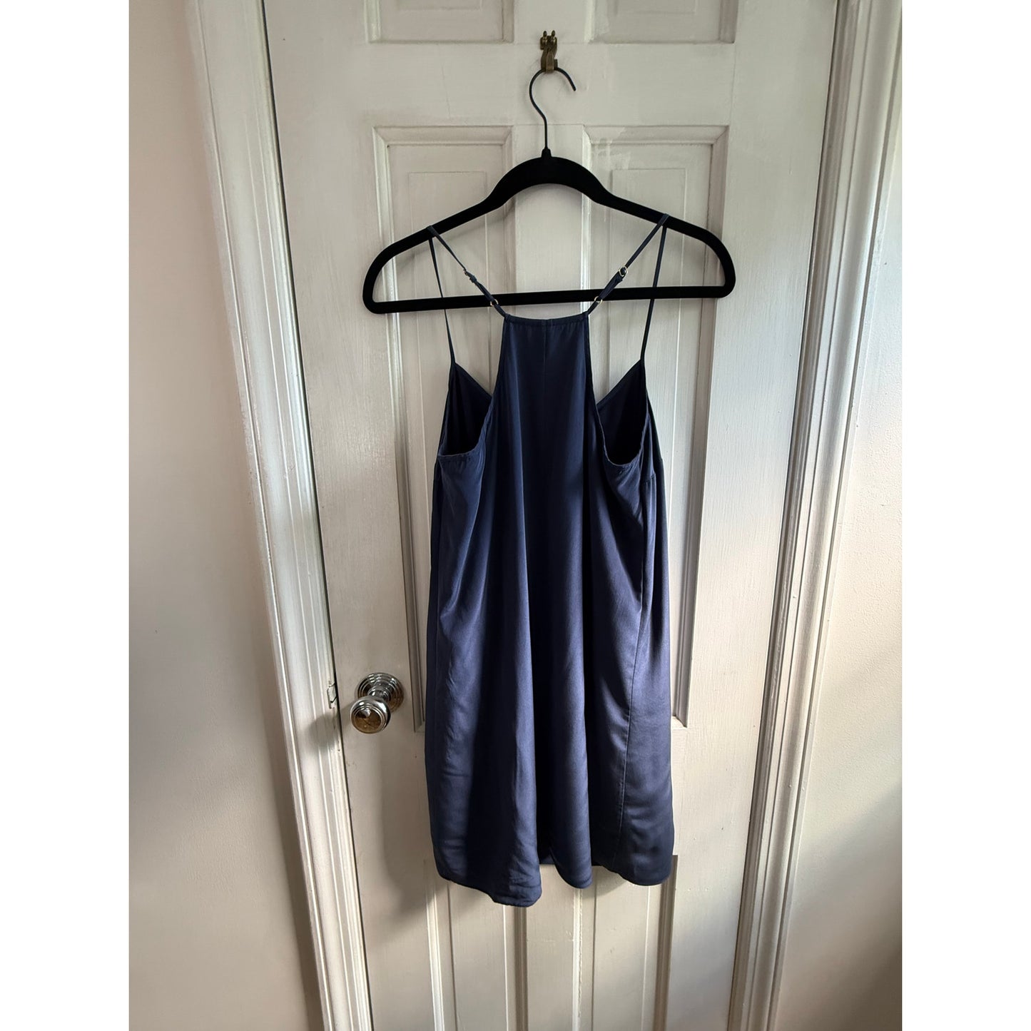 Lilly Pulitzer Dusk 100% Silk Racerback Slip Dress Navy Blue XS EUC