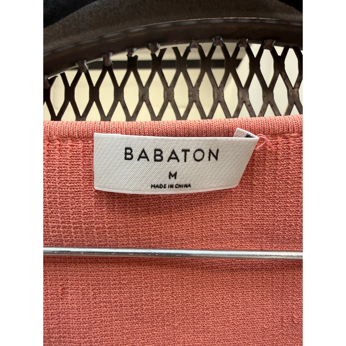 Babaton Aritzia Sculpt Knit Squareneck Short Sleeve Crop Top Pink Coral Size M