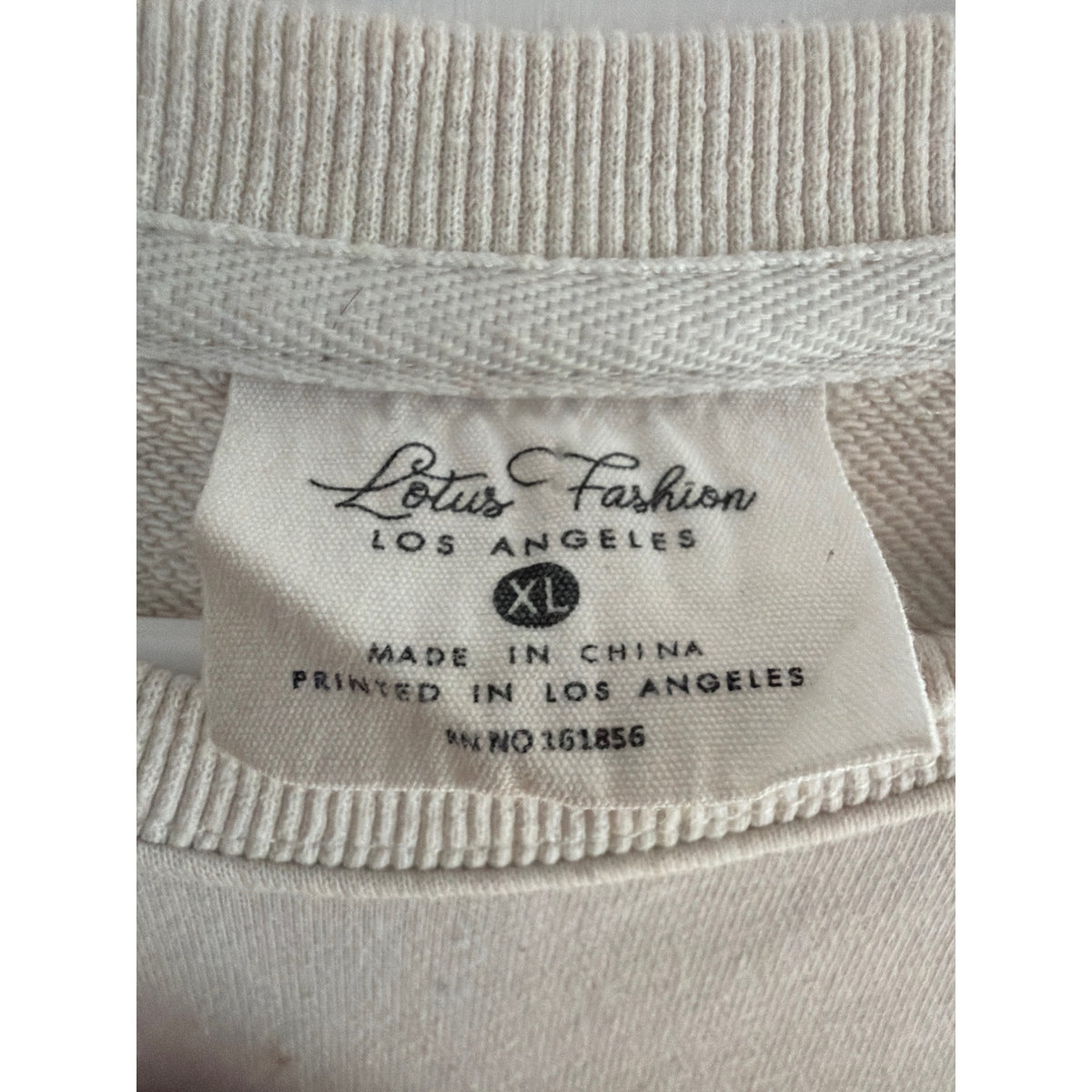 Lotus Fashion Los Angeles Giddy Up Cowgirl Oversized Sweatshirt Size XL Cream