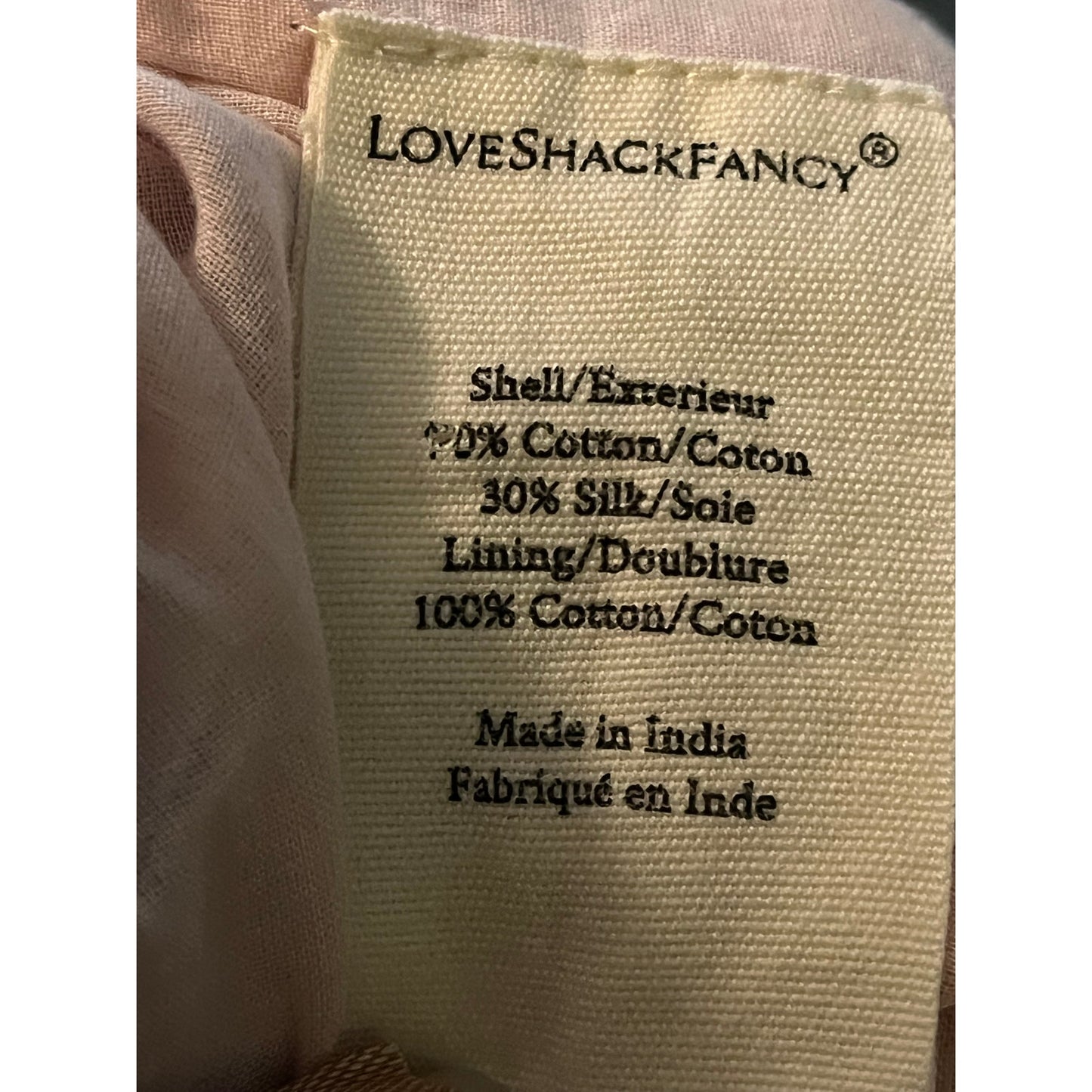 LoveShackFancy Love You More Floral Tiered Mini Dress M - Whimsical Pink Purple
