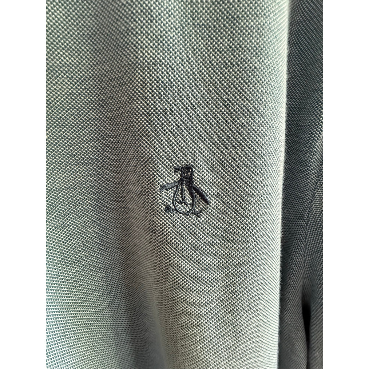 Original Penguin Light Blue Polo Shirt White Piping Size XL
