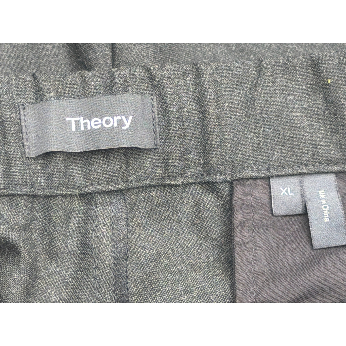 Theory Terrance Tech Suiting Jogger Pants Womens XL Charcoal Grey Ankle Zip XL