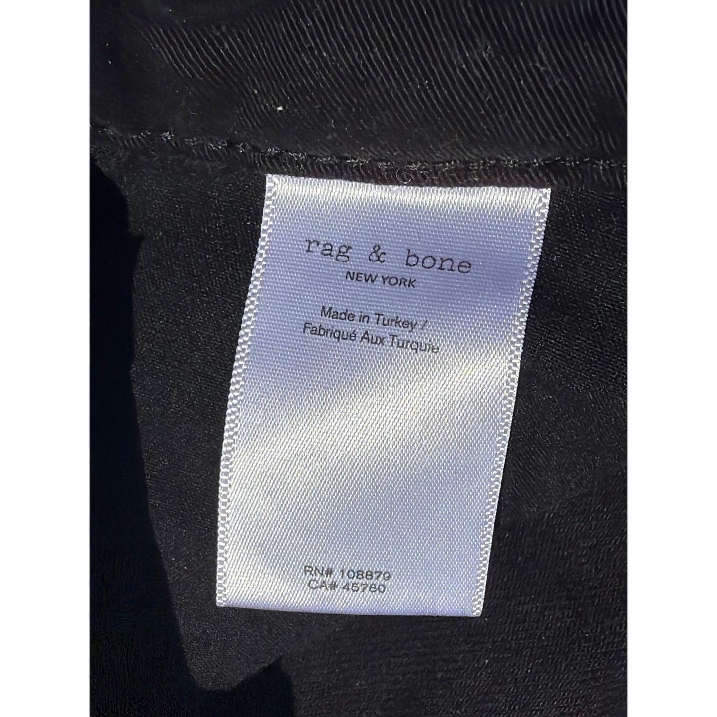 Rag & Bone Size 29 Logan Mid Rise Wide Leg Black Jean