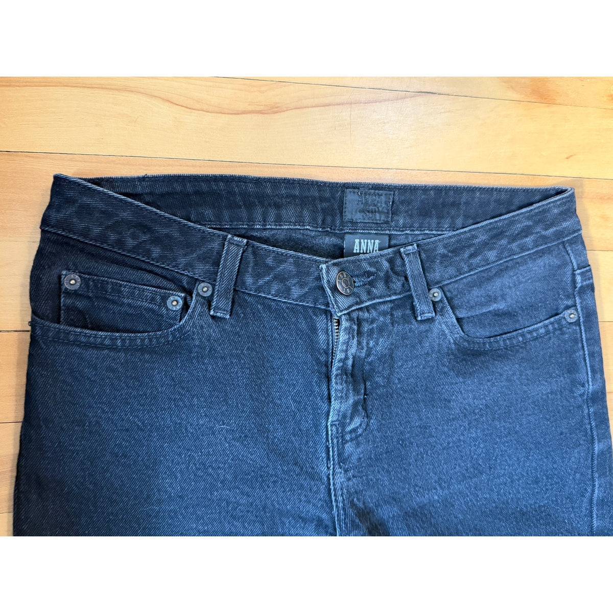 Vintage Anna Sui Jeans Size 6 Black Skinny Y2K Goth Indie EUC