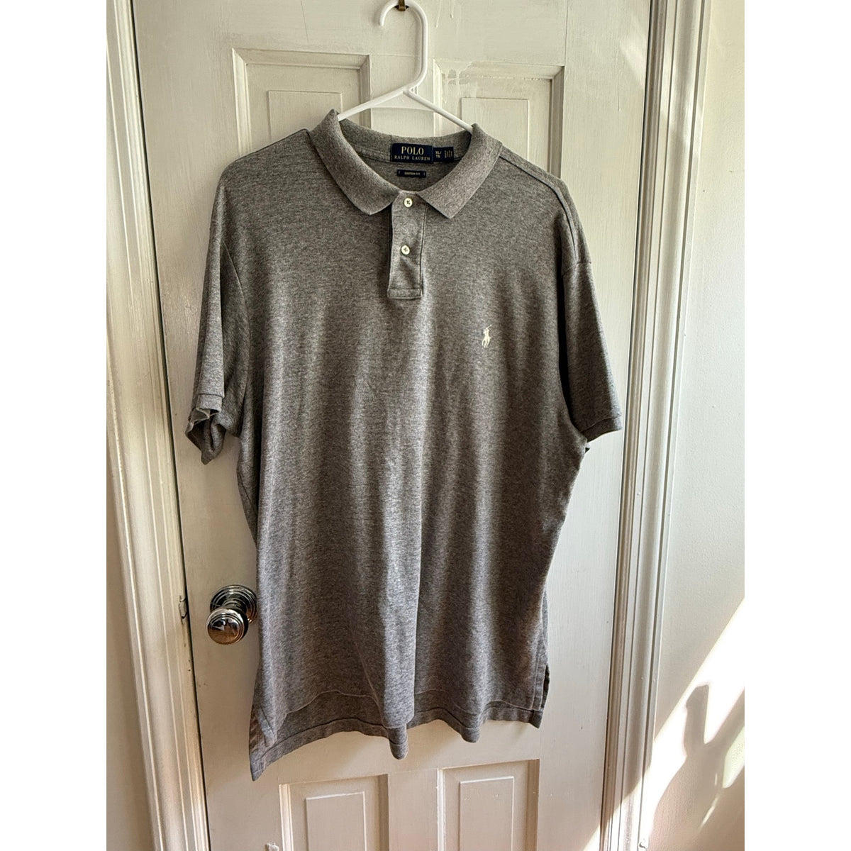 Polo Ralph Lauren Gray Polo Shirt Men's White Pony XL